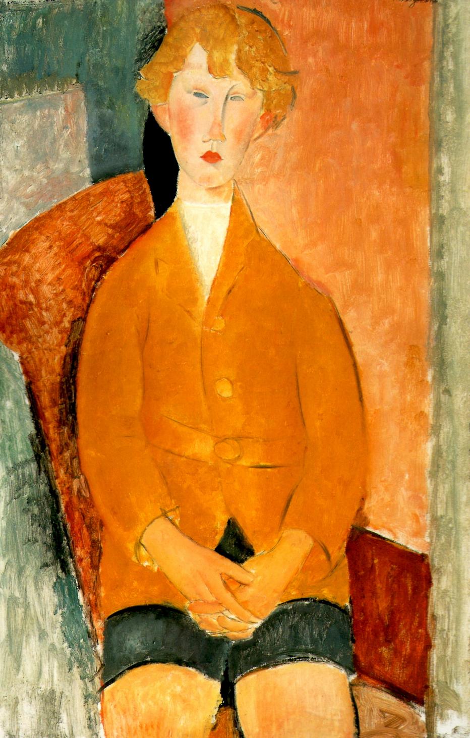 Boy in Short Pants - Amedeo Modigliani Paintings